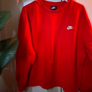 nike red crewneck